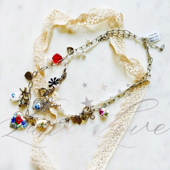 FREE PEOPLE Maxamillion Charm Necklace In New Candy NWT - Picture 2 of 5